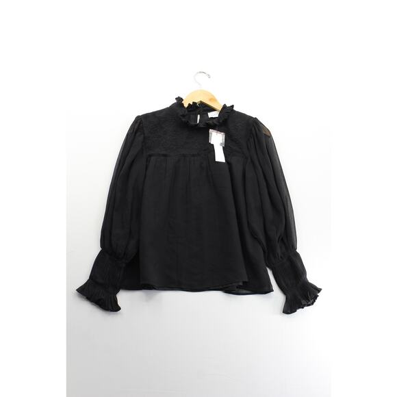 Topshop Tops - NWT Topshop mock neck professional long sleeve blouse womens 4 preppy‎ career